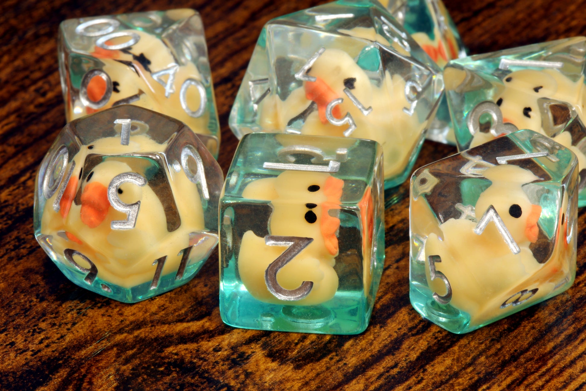 Yellow duck dice Set - The Wizard's Vault
