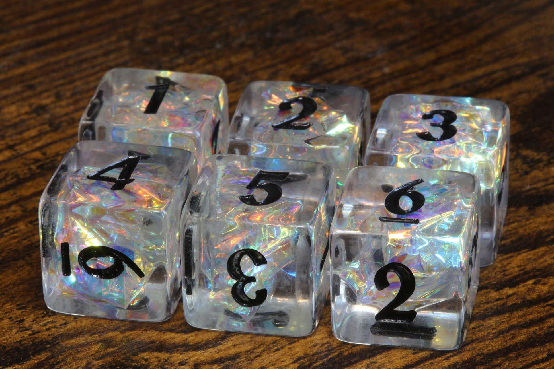 Icy Opals D6 dice - The Wizard's Vault