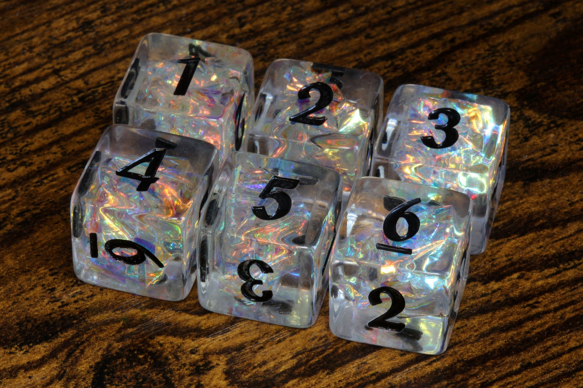Icy Opals D6 dice - The Wizard's Vault