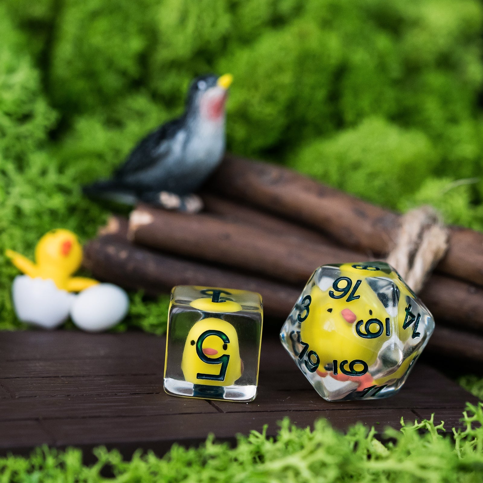 Swarm of Chicken dice set - The Wizard's Vault