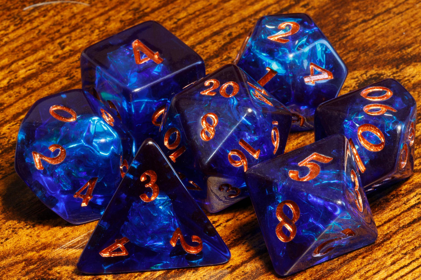 Ensemble de Dés Opale Cobalt