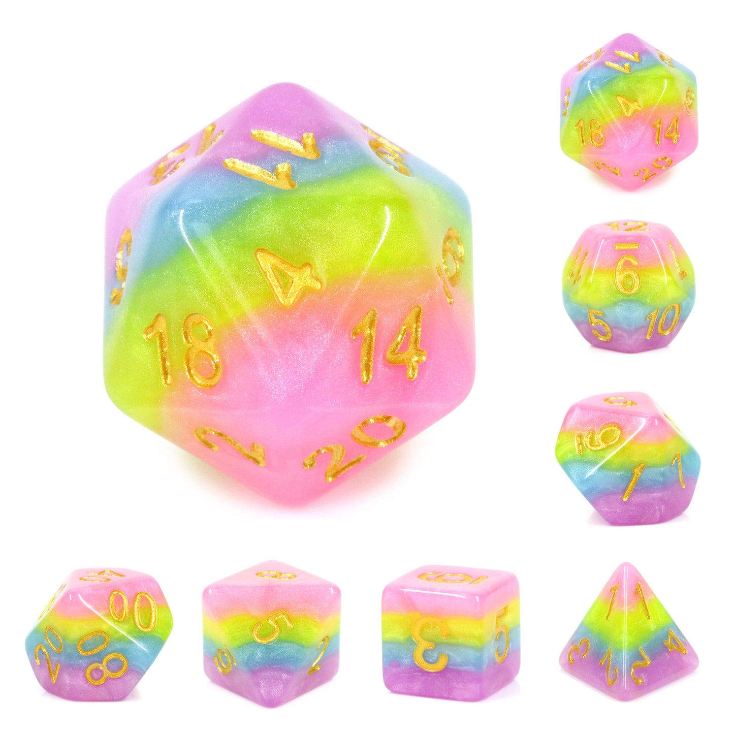 Layer Dice Set Unicorn Candy - The Wizard's Vault
