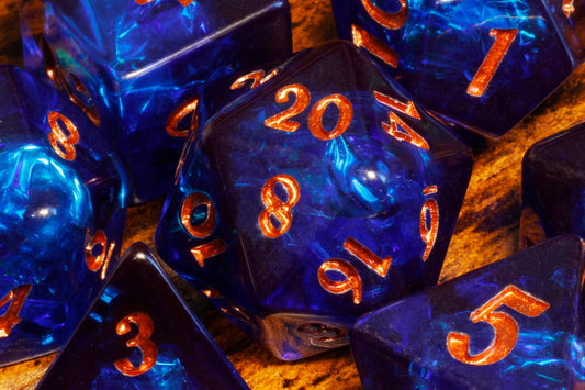 Ensemble de Dés Opale Cobalt