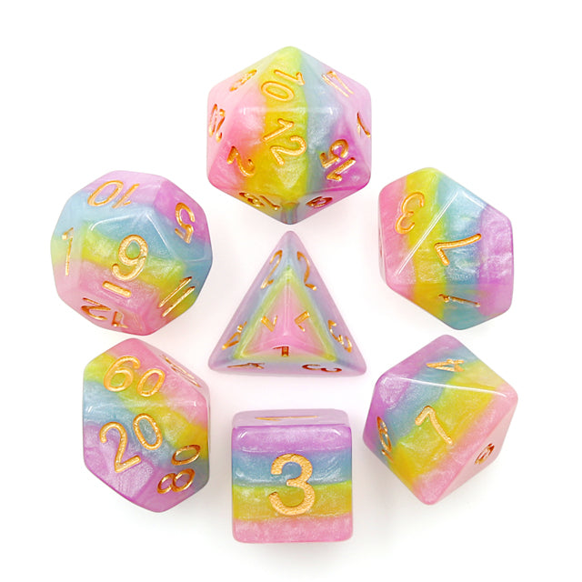 Layer Dice Set Unicorn Candy - The Wizard's Vault