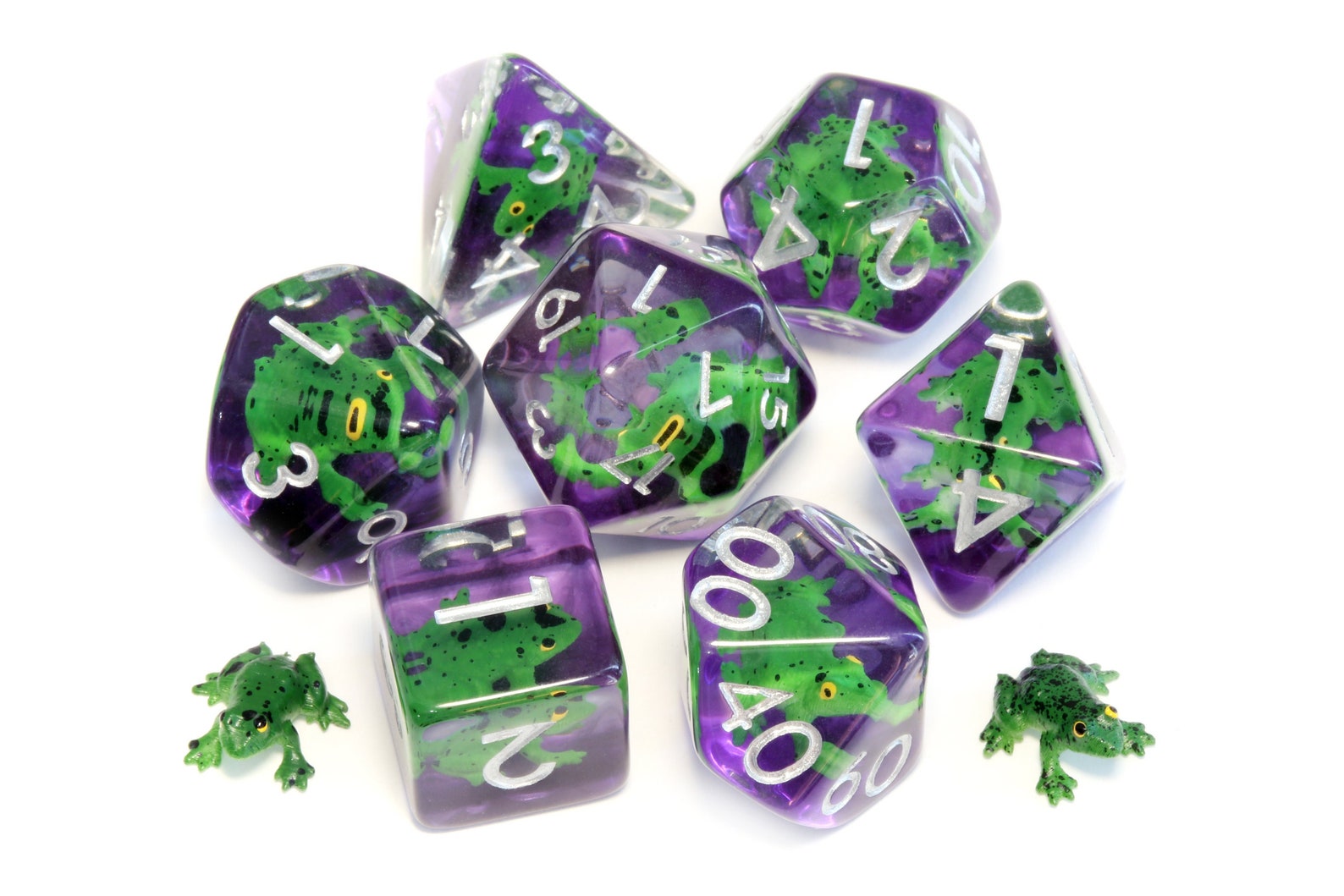 Green Frog dice set - The Wizard's Vault