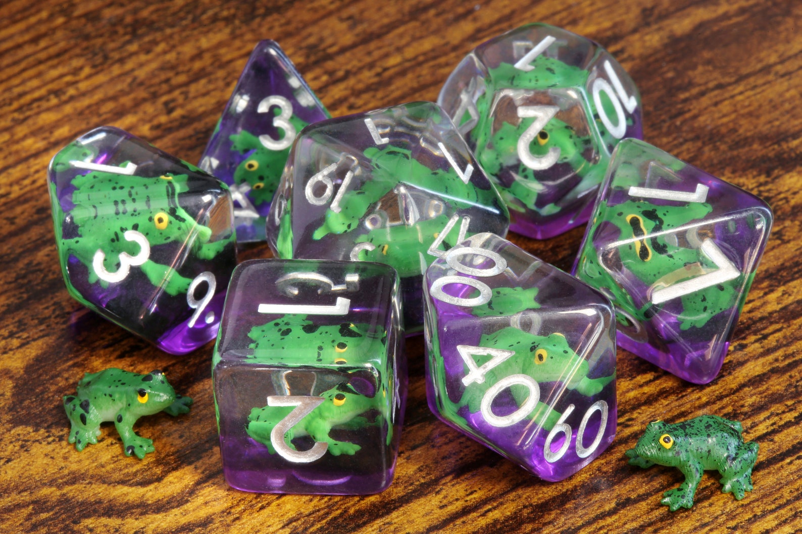 Green Frog dice set - The Wizard's Vault