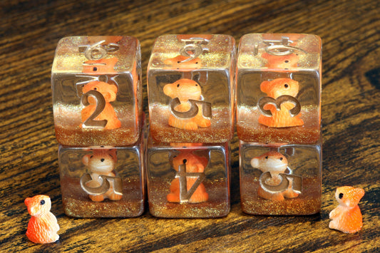 Hamster D6 dice - The Wizard's Vault